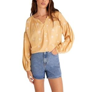 Z Supply Bayfront Palm Tree Print Blouse
